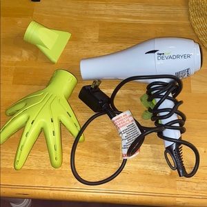 DevaCurl Hair Dryer with attachments